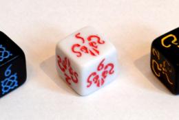 Custom Dice - Thousand Form Die + Groth Die + Desecration Die (z Onslaught Two)