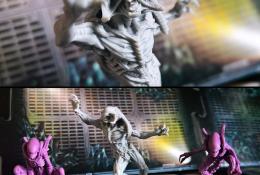 Herní rozšíření — figurka: Predalien Unicast. Velikostní srovnání se základníma modelama + detail. 