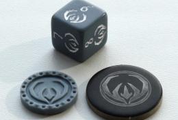 Custom Die (Azathoth Awakening Die) + Doom Marker + Azathoth Glyph Token