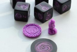 Dread Curse Dice + Doom Marker +  Power Marker + Faction Token