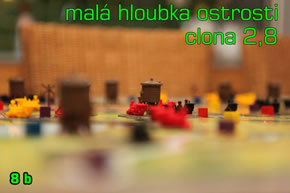 obr. 8b - malá hloubka ostrosti (clona 2,8)