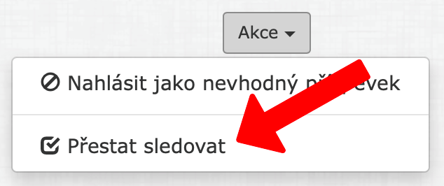 Přestat sledovat diskusi